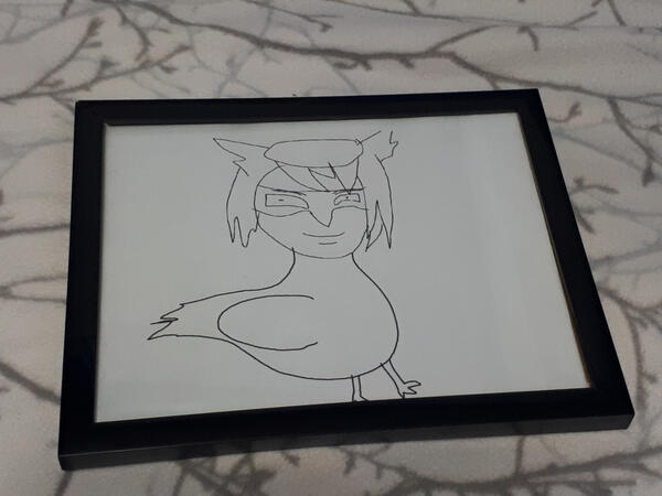 Joke drawing by Mei (@Kitsune__Spirit). This is my first fan art so I framed it and somehow lost the original file